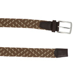 Cinturon Cuero Elastano Hombre Rf Tarek Café Rockford