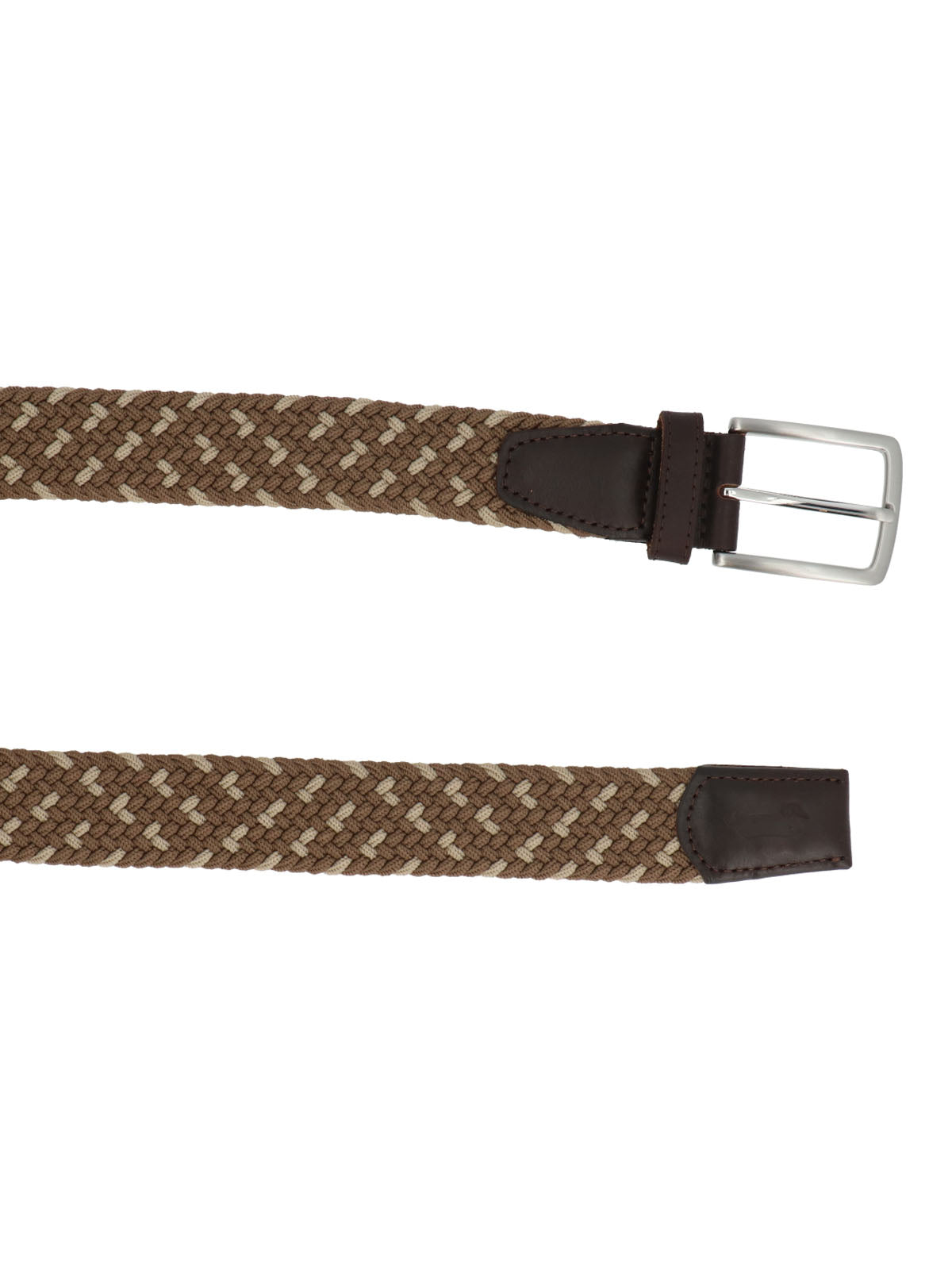 Cinturon Cuero Elastano Hombre Rf Tarek Café Rockford