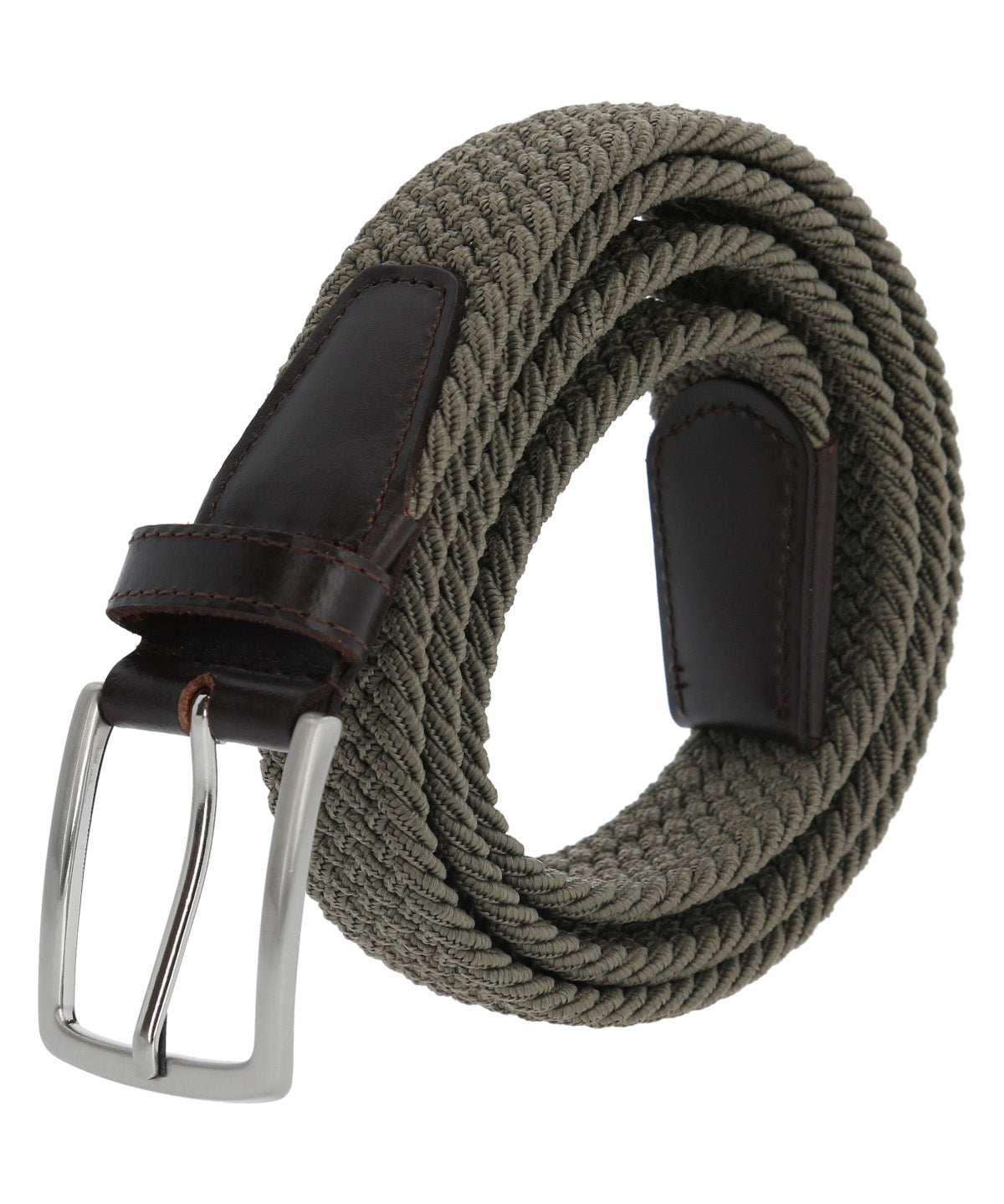 Cinturon Cuero Elastano Hombre Rf Tanner Café Rockford