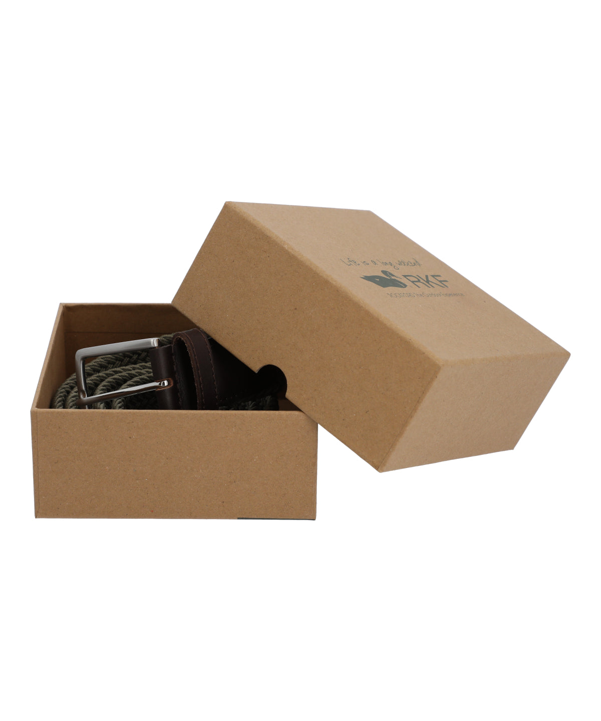 Cinturon Cuero Elastano Hombre Rf Tanner Café Rockford