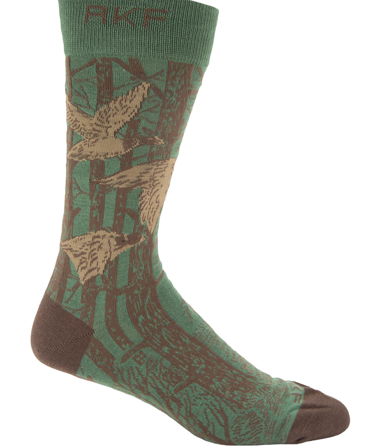 Calcetin Bambú Hombre Ducks Verde Rockford