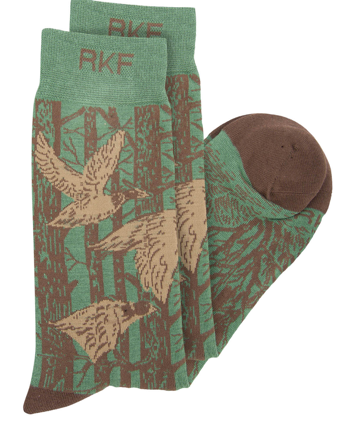 Calcetin Bambú Hombre Ducks Verde Rockford