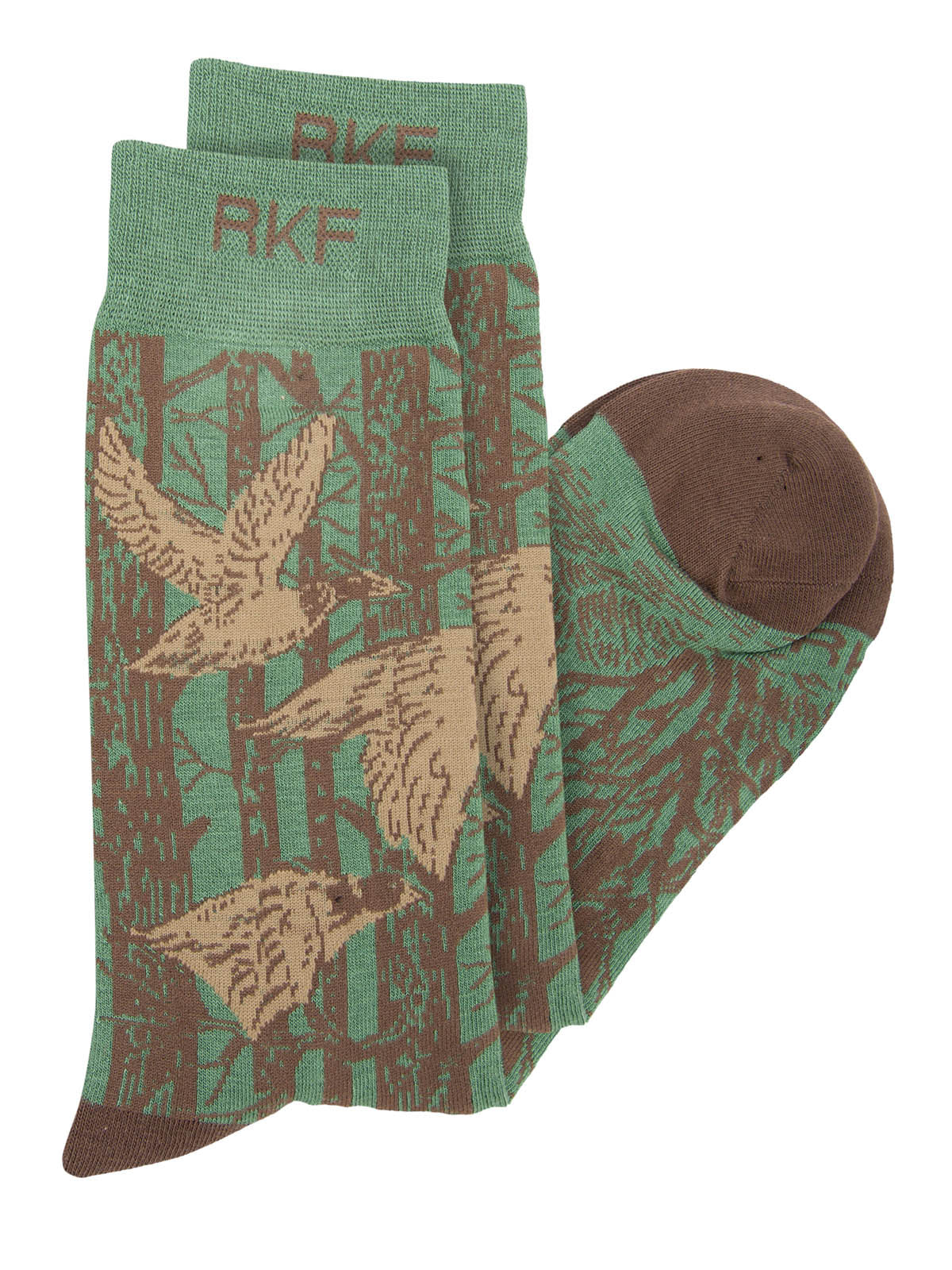 Calcetin Bambú Hombre Ducks Verde Rockford