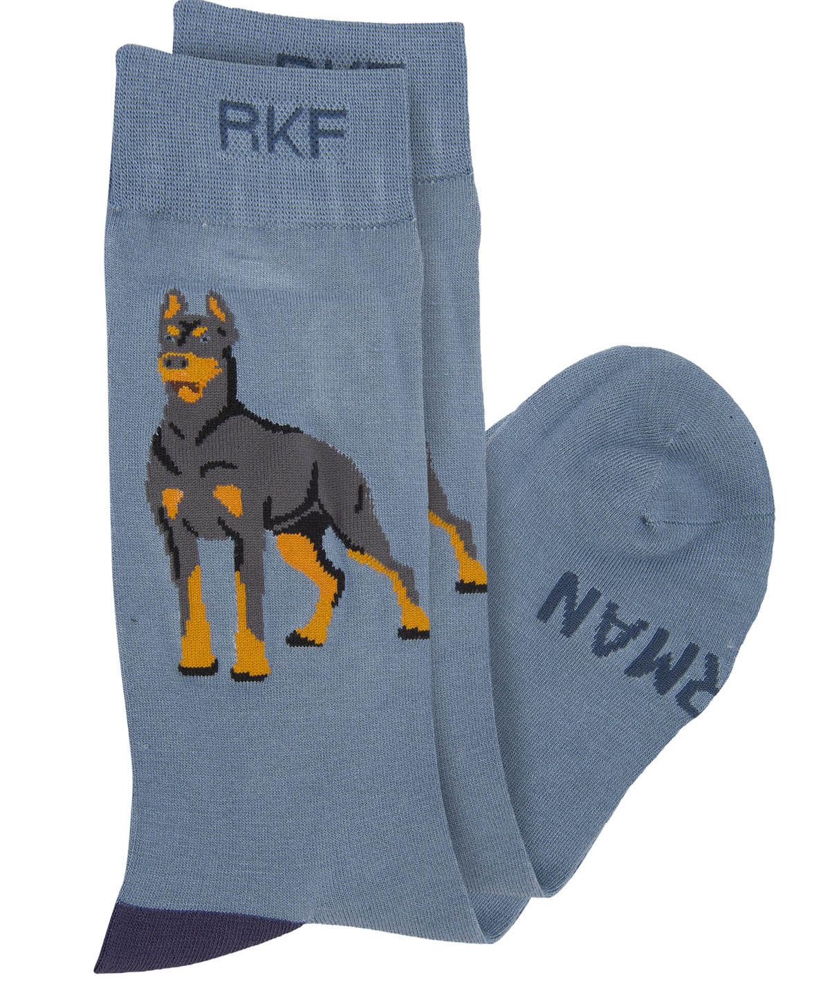 Calcetin Bambú Hombre Doberman Azul Rockford