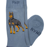 Calcetin Bambú Hombre Doberman Azul Rockford