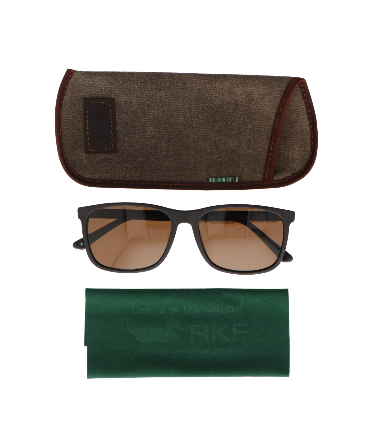 Anteojos Biodegradable Hombre Rkf Viterbo Café Rockford
