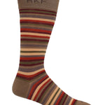 Calcetin Bambú Hombre C Stripes Café Rockford