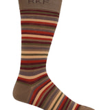 Calcetin Bambú Hombre C Stripes Café Rockford
