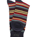 Calcetin Bambú Hombre C Stripes Azul Rockford