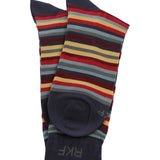 Calcetin Bambú Hombre C Stripes Azul Rockford