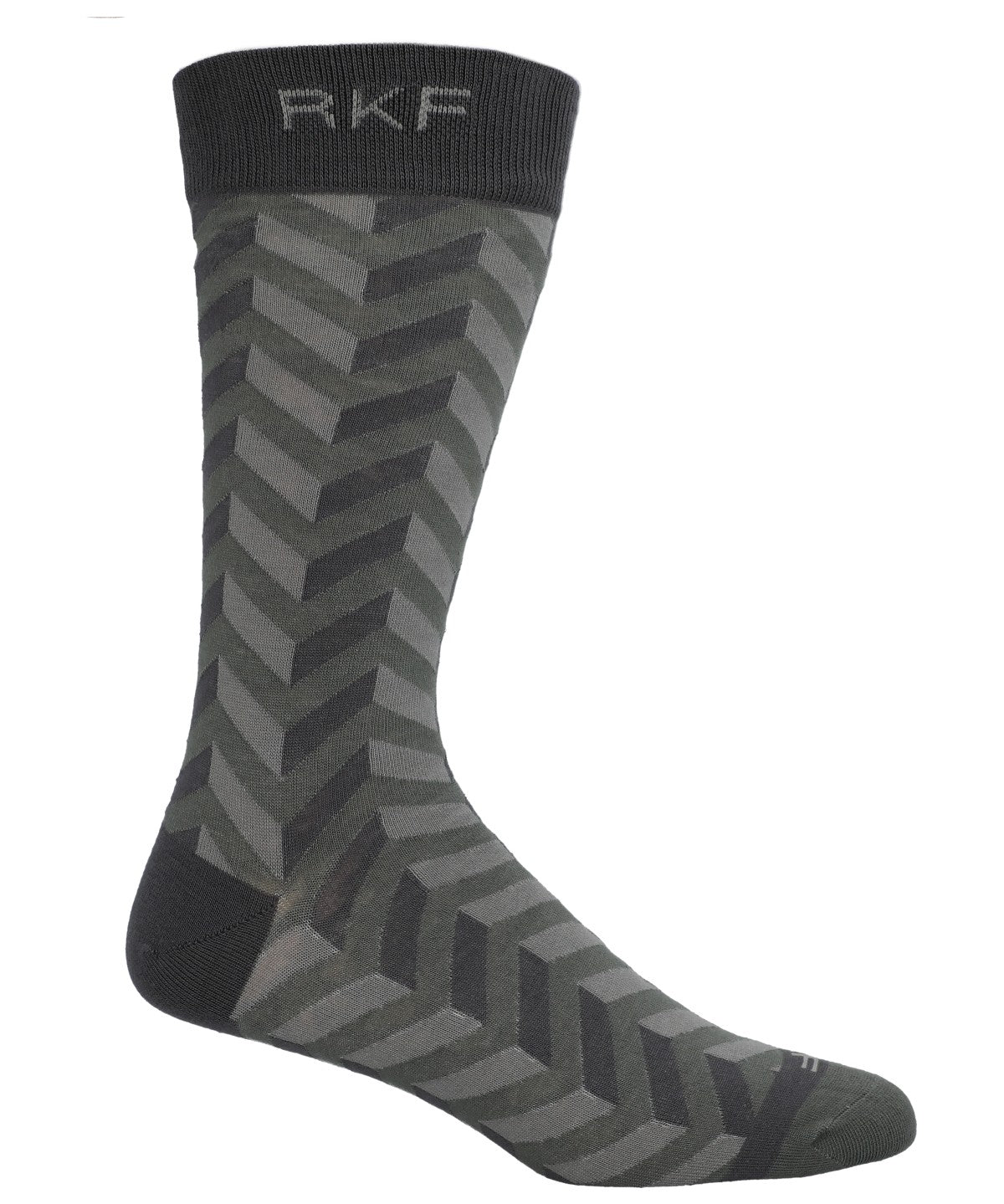 Calcetin Bambú Hombre C Zigzag Gris Rockford