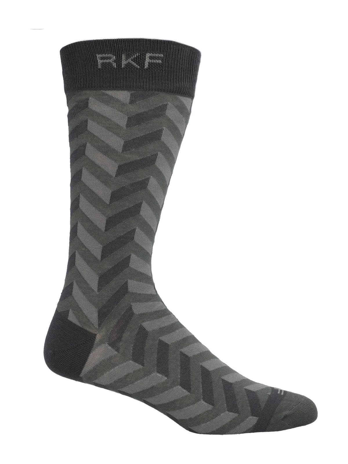 Calcetin Bambú Hombre C Zigzag Gris Rockford