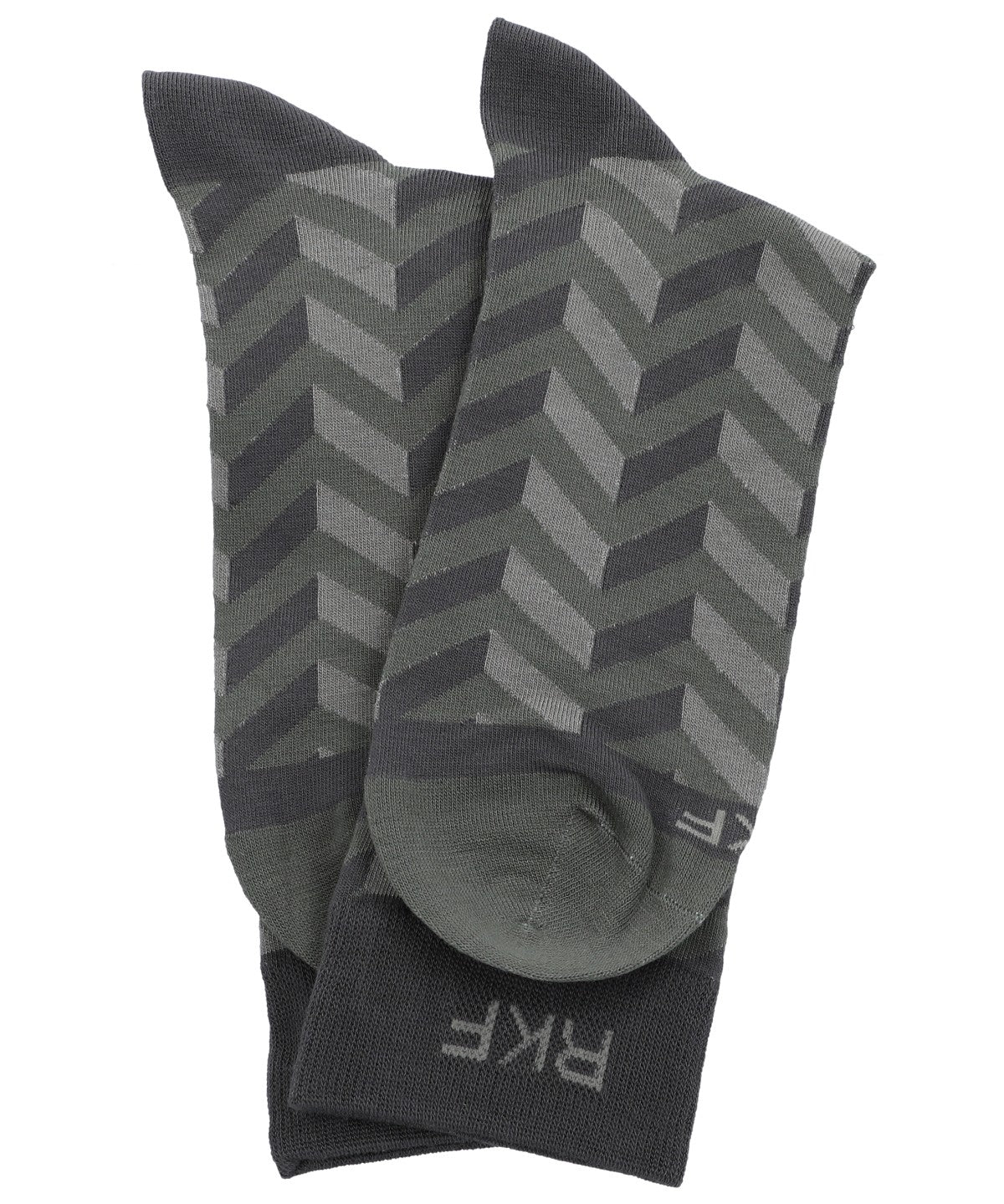 Calcetin Bambú Hombre C Zigzag Gris Rockford