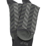 Calcetin Bambú Hombre C Zigzag Gris Rockford