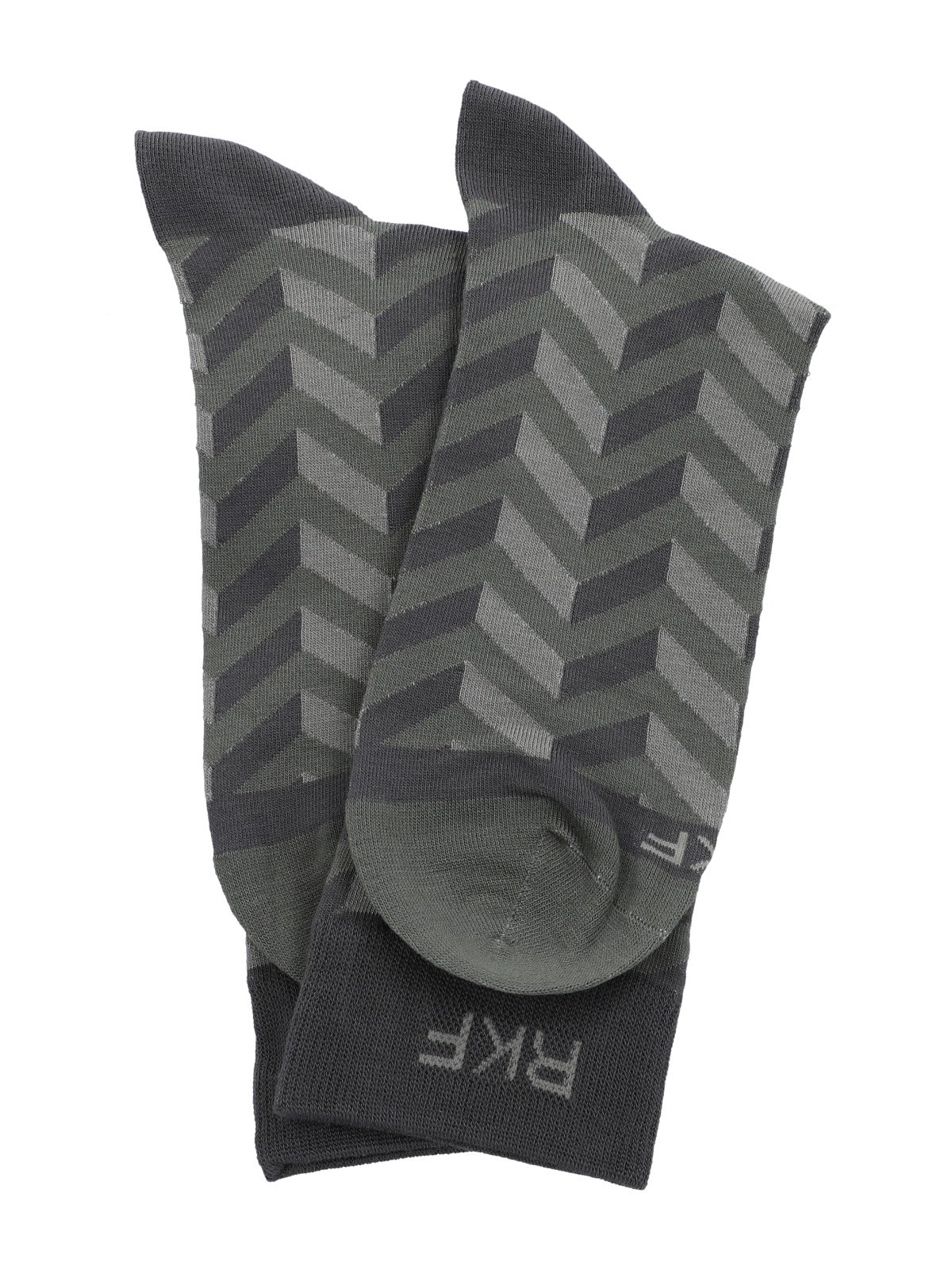 Calcetin Bambú Hombre C Zigzag Gris Rockford
