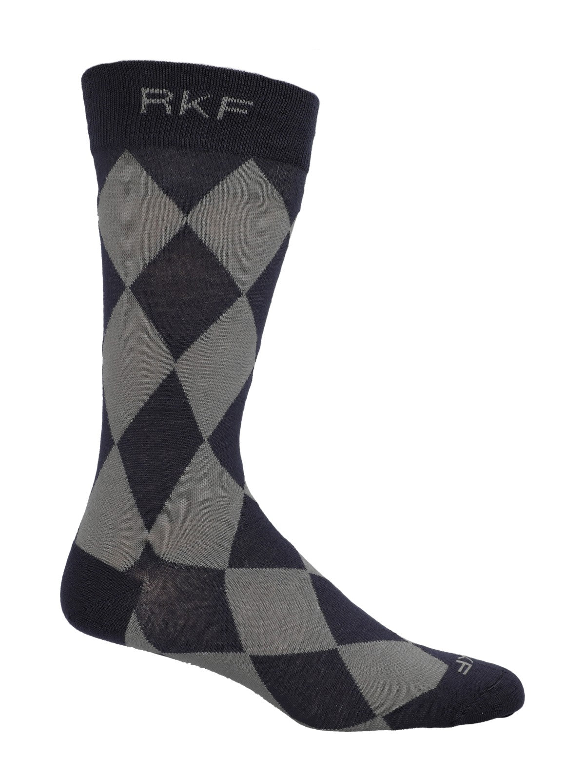 Calcetin Bambú Hombre C Rombos Azul Rockford