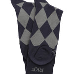 Calcetin Bambú Hombre C Rombos Azul Rockford