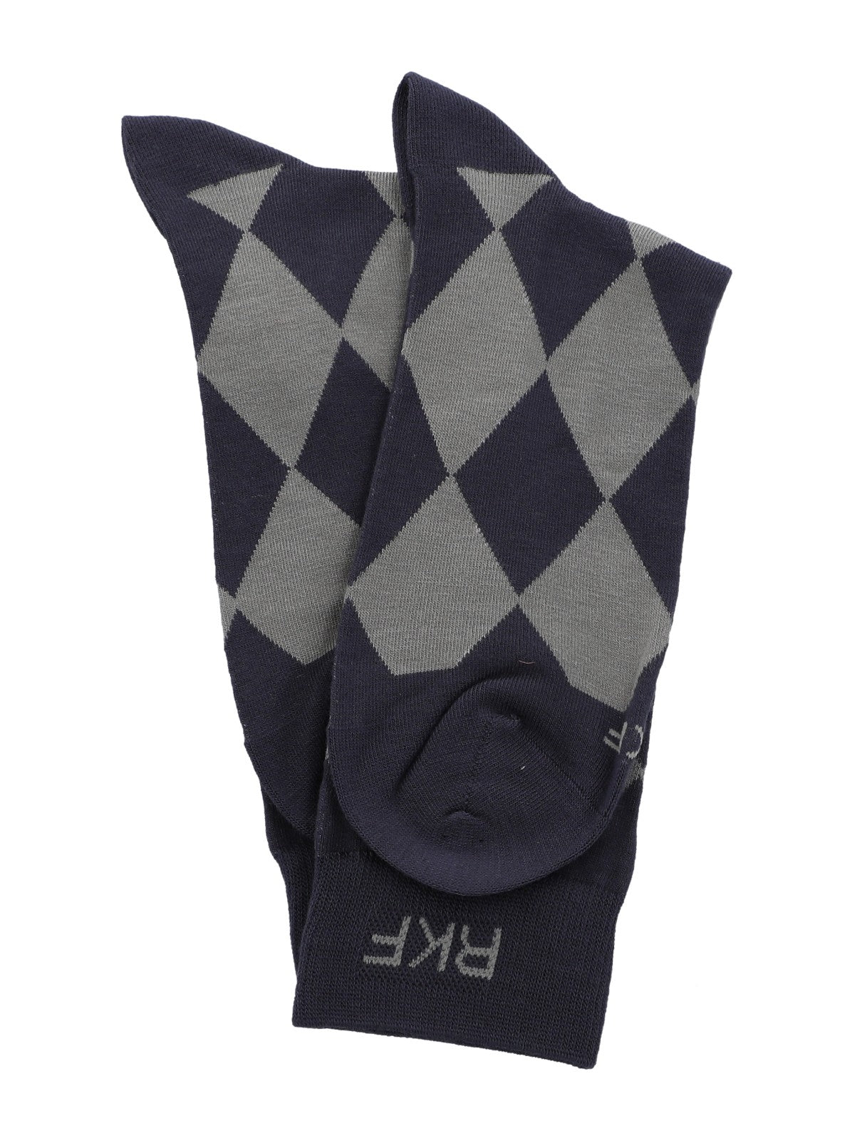 Calcetin Bambú Hombre C Rombos Azul Rockford