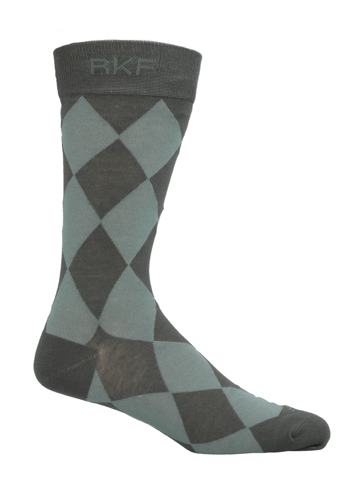 Calcetin Bambú Hombre C Rombos Verde Rockford