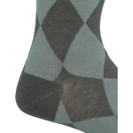 Calcetin Bambú Hombre C Rombos Verde Rockford