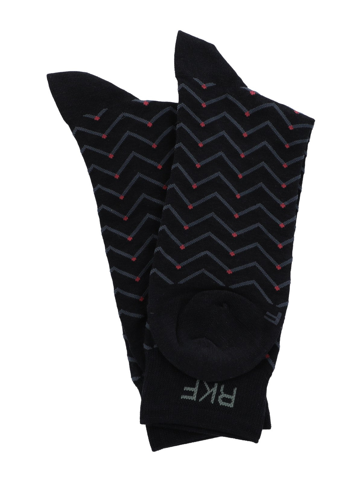 Calcetín Bambú Hombre C Zigzag Dots Azul Rockford