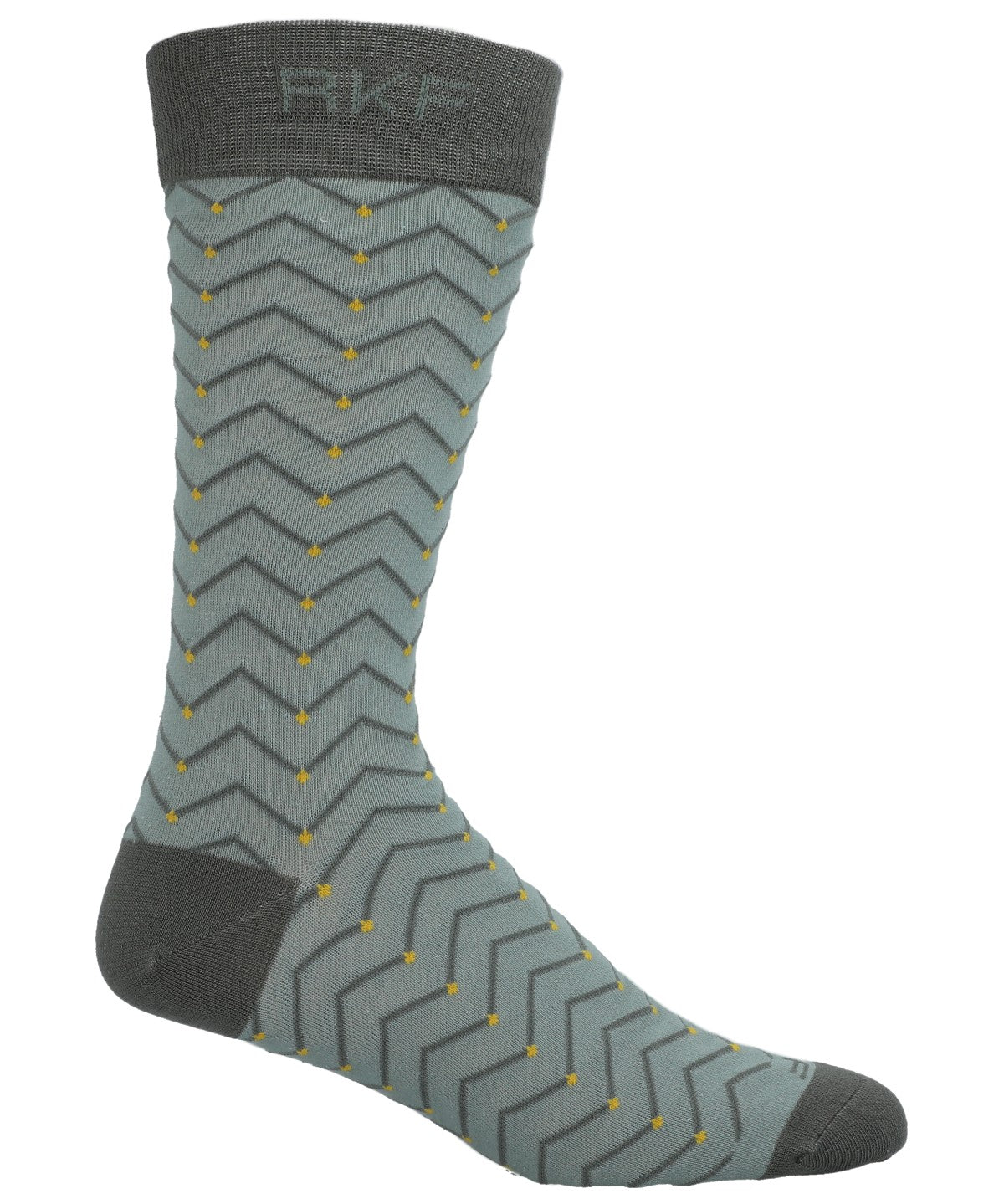 Calcetín Bambú Hombre C Zigzag Dots Verde Rockford