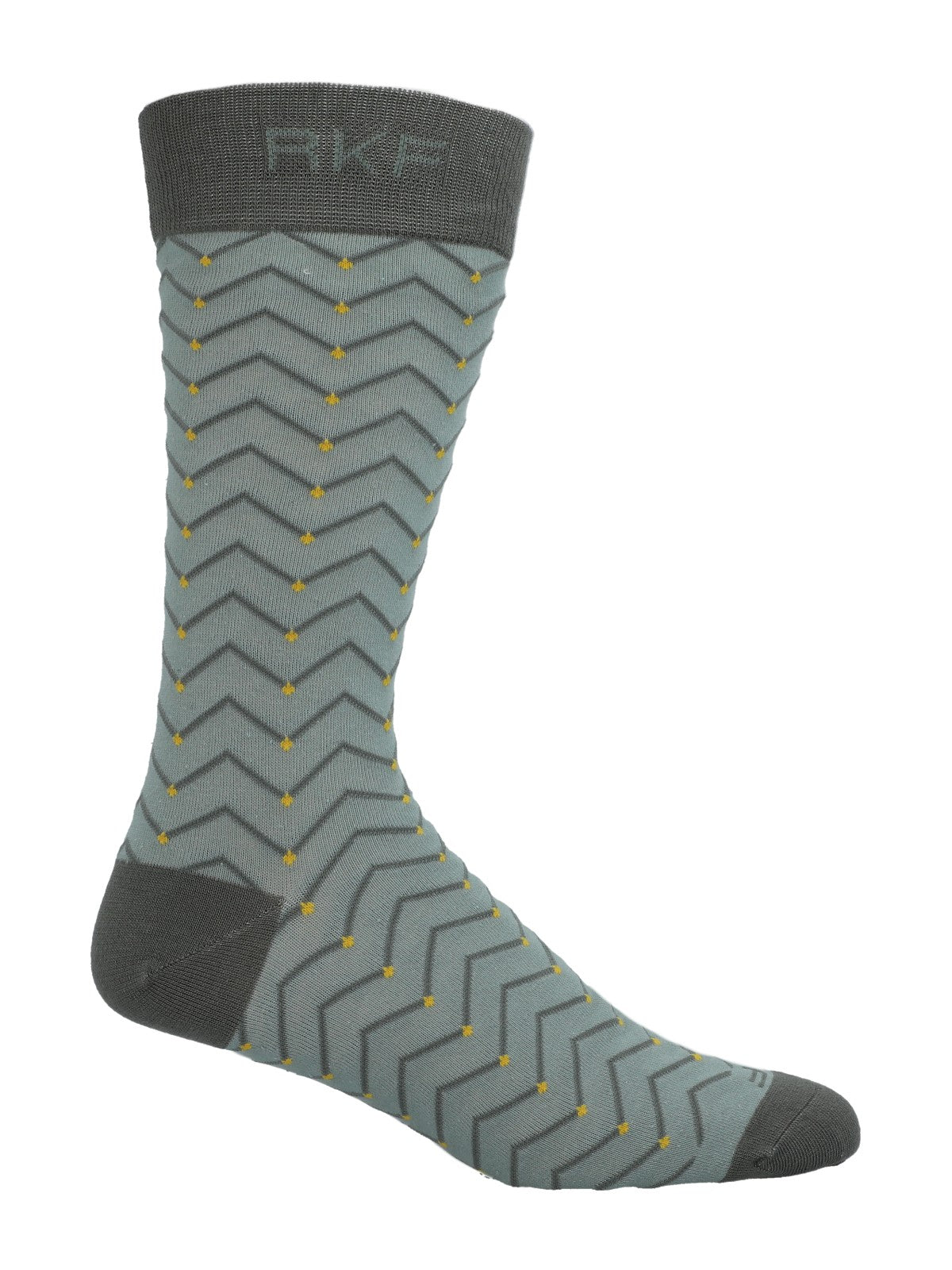 Calcetín Bambú Hombre C Zigzag Dots Verde Rockford