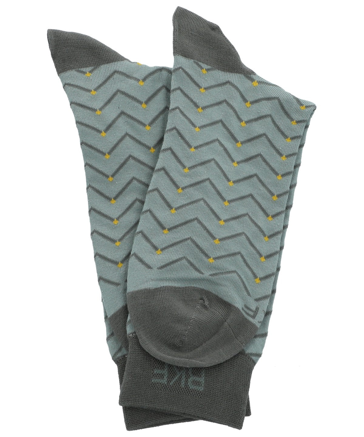 Calcetín Bambú Hombre C Zigzag Dots Verde Rockford