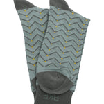 Calcetín Bambú Hombre C Zigzag Dots Verde Rockford