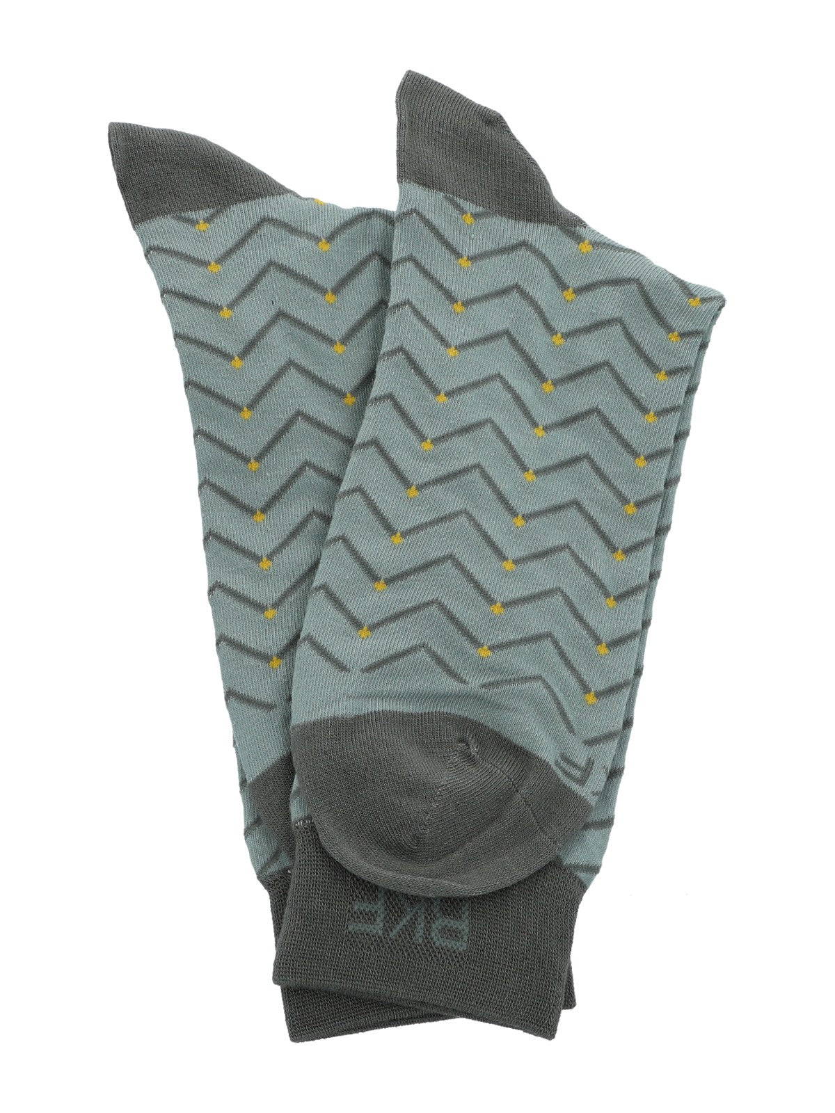 Calcetín Bambú Hombre C Zigzag Dots Verde Rockford