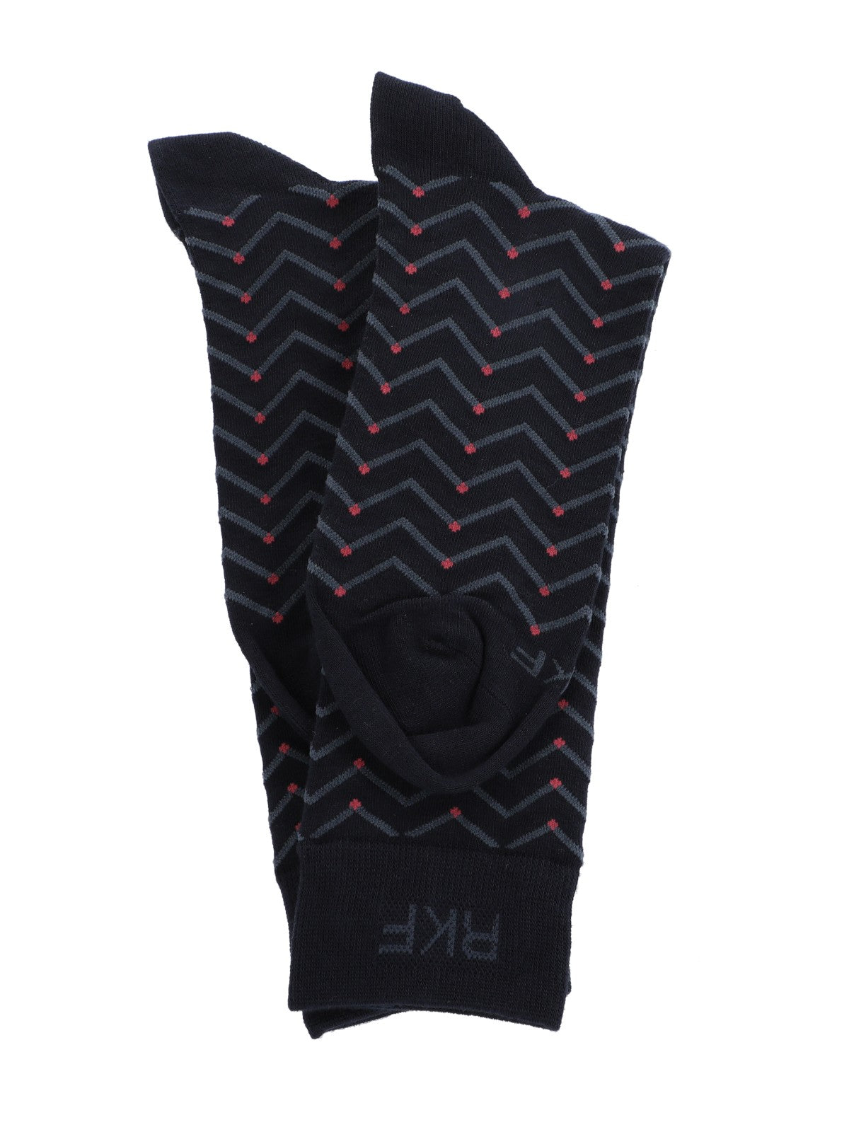 Calcetín Bambú Hombre Lg Zigzag Azul Oscuro Rockford