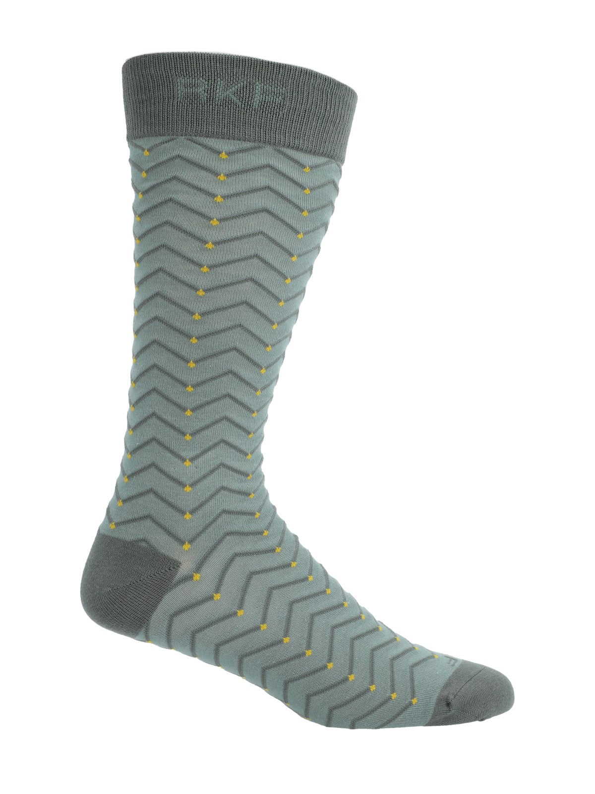 Calcetín Bambú Hombre Lg Zigzag Verde Rockford