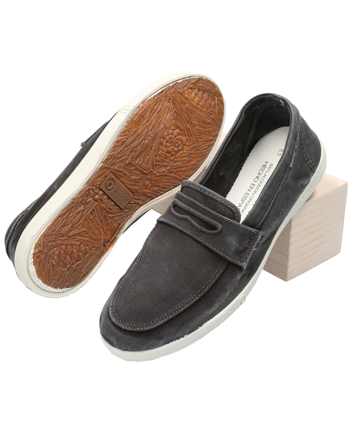 Mocasín Algodón Orgánico Hombre Mindil Azul Rockford