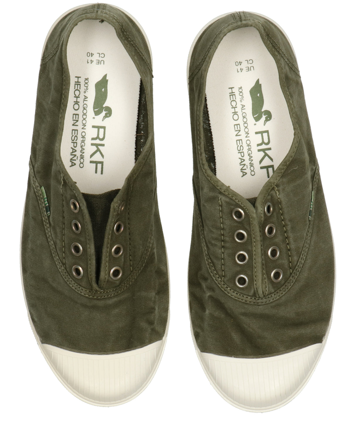 Zapatilla Algodón Orgánico Hombre Greece Oliva Rockford