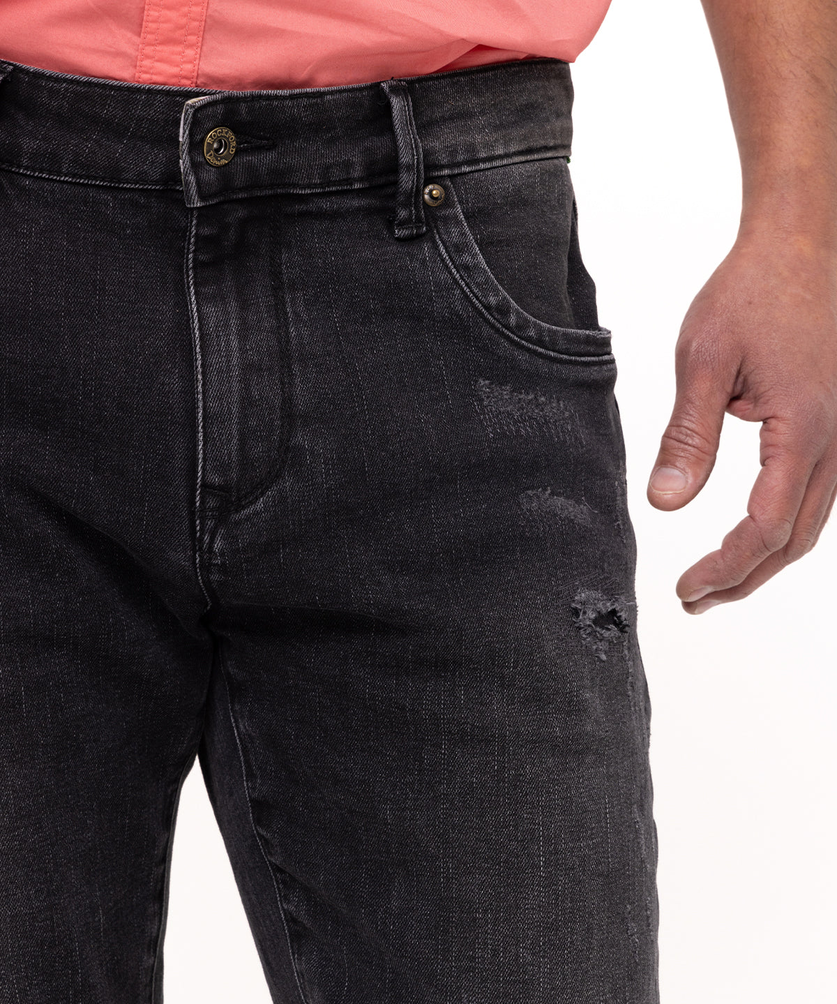 Jeans Natural Flex Hombre Bari Gris Oscuro Rockford