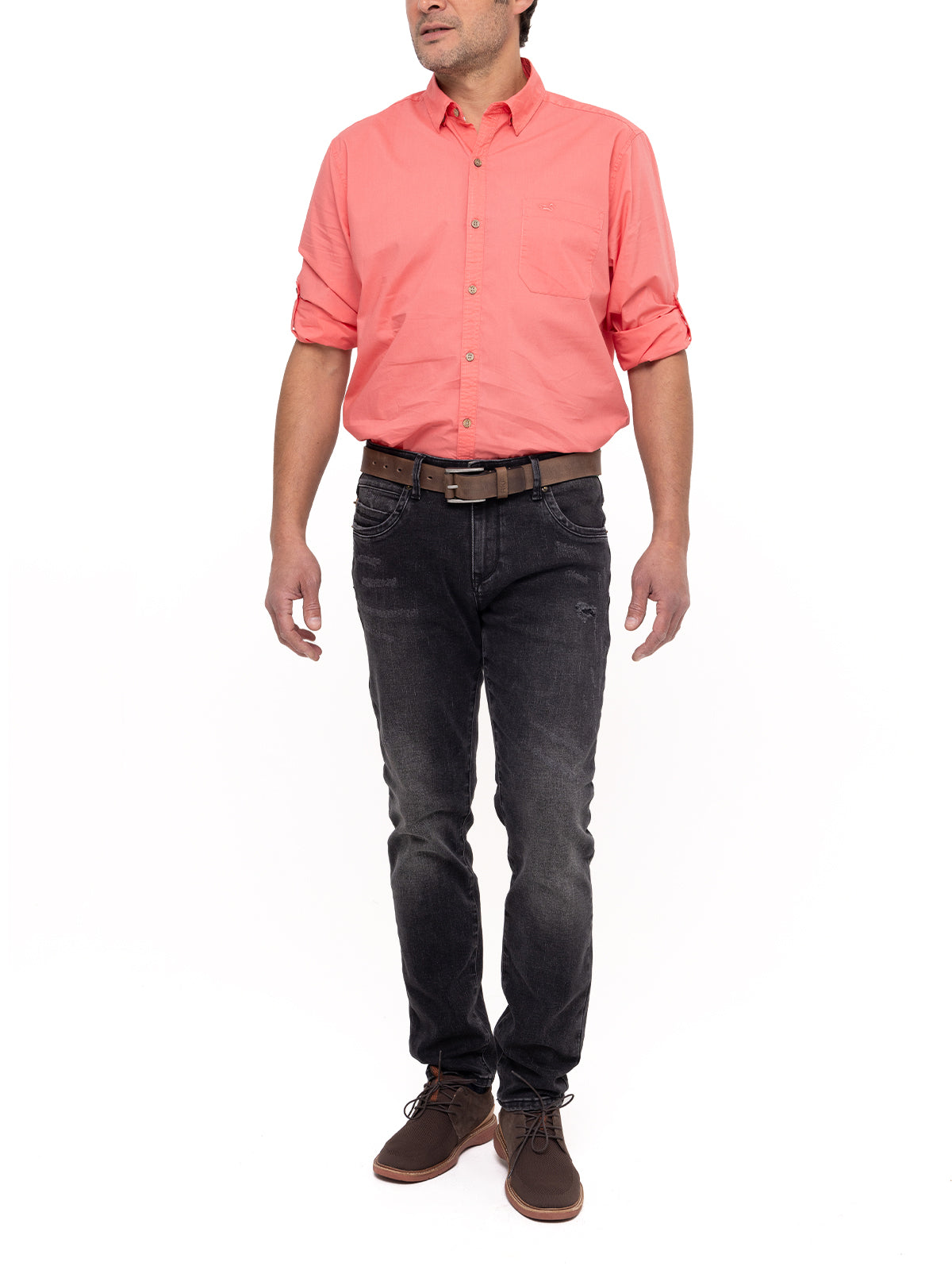 Jeans Natural Flex Hombre Bari Gris Oscuro Rockford