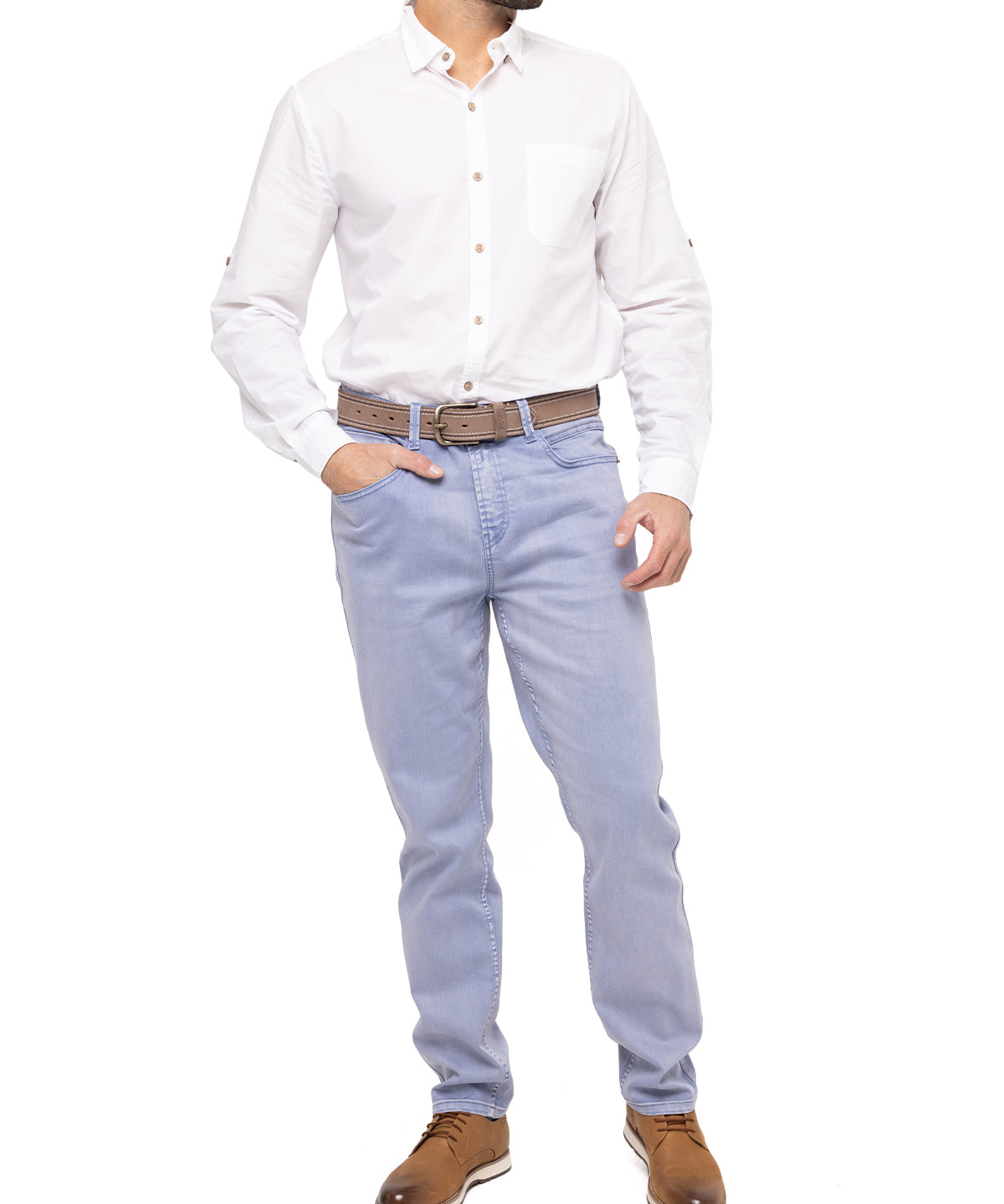 Jeans Natural Flex Hombre Baycolor Lila Rockford