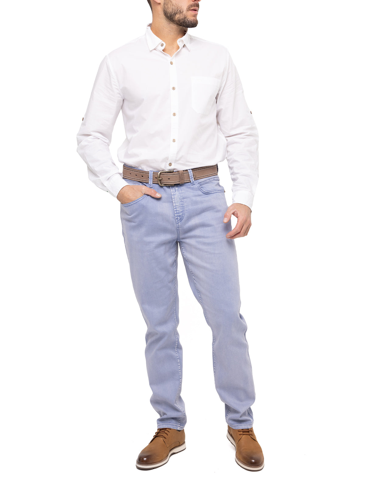 Jeans Natural Flex Hombre Baycolor Lila Rockford