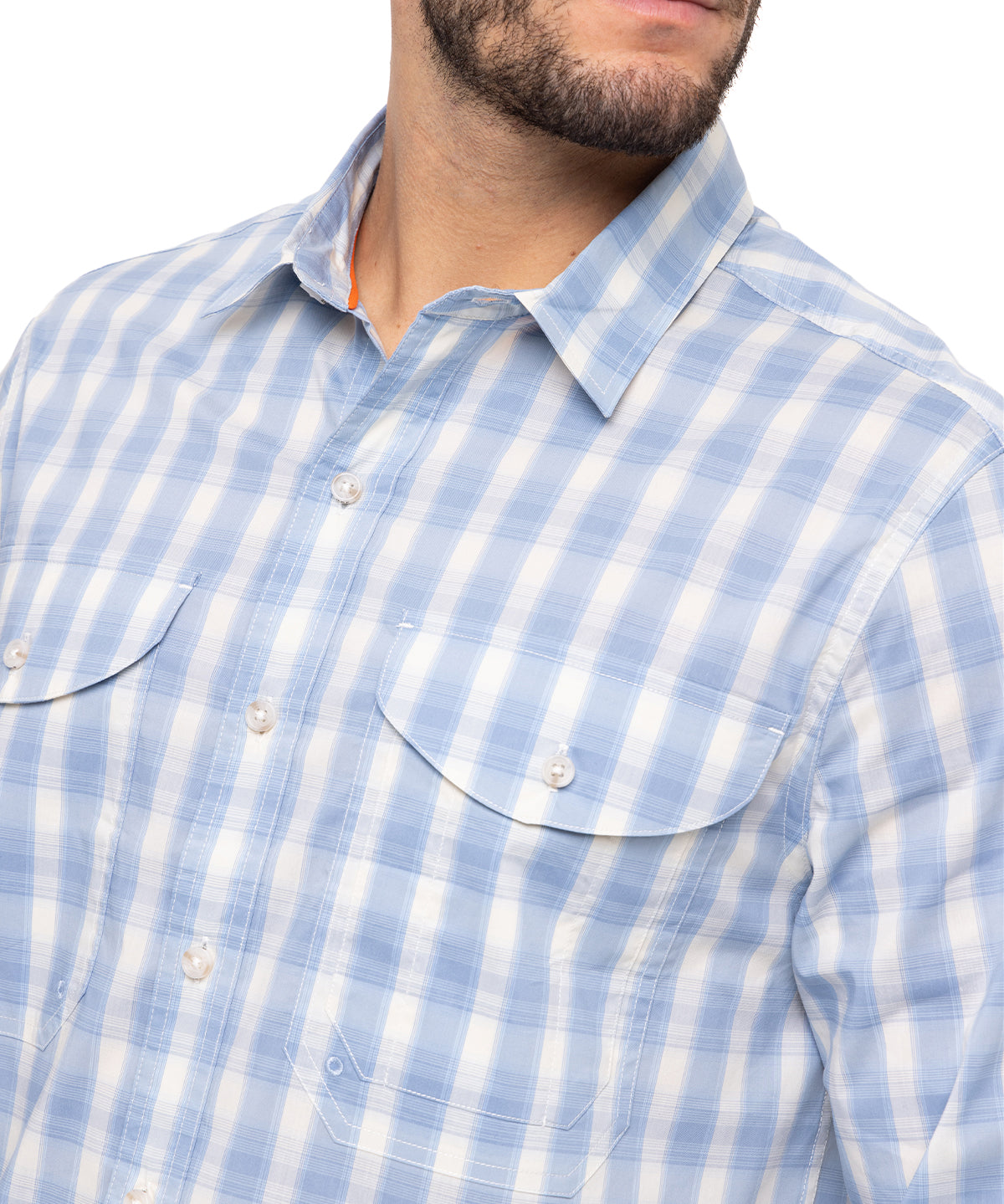 Camisa Natural Flex Hombre Atacama Azul Rockford