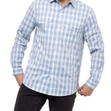Camisa Natural Flex Hombre Atacama Azul Rockford