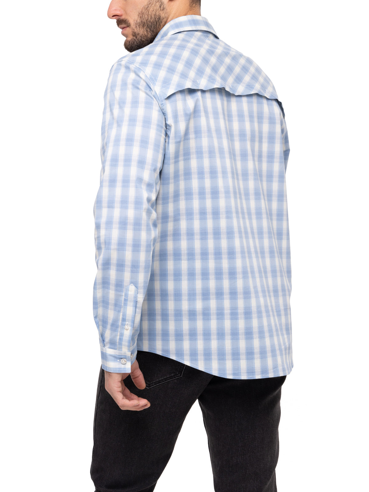 Camisa Natural Flex Hombre Atacama Azul Rockford