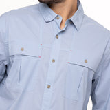 Camisa Natural Flex Hombre Chungara Azul Rockford
