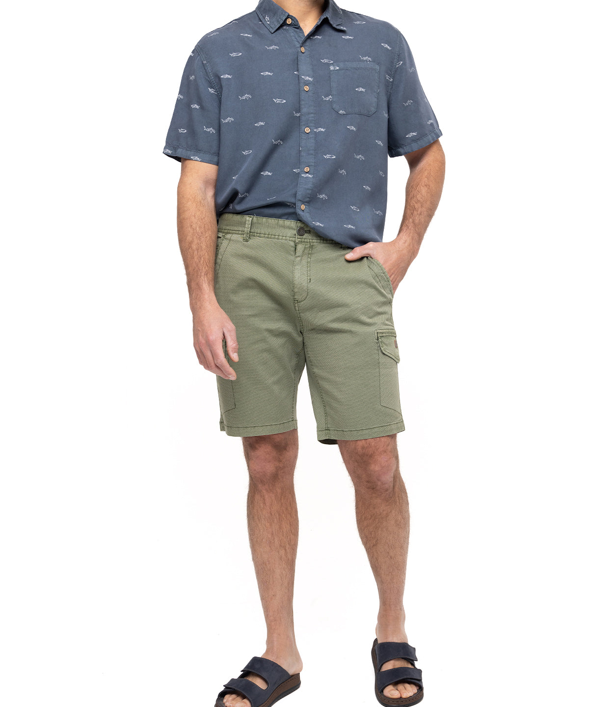 Short Natural Flex Hombre Kuna Verde Oscuro Rockford