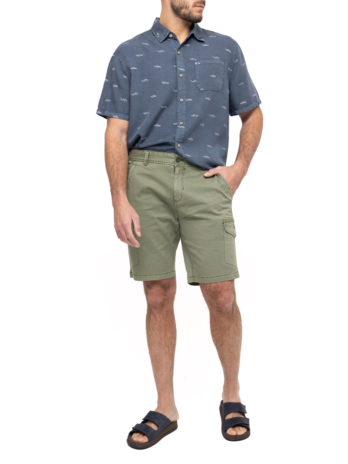 Short Natural Flex Hombre Kuna Verde Oscuro Rockford