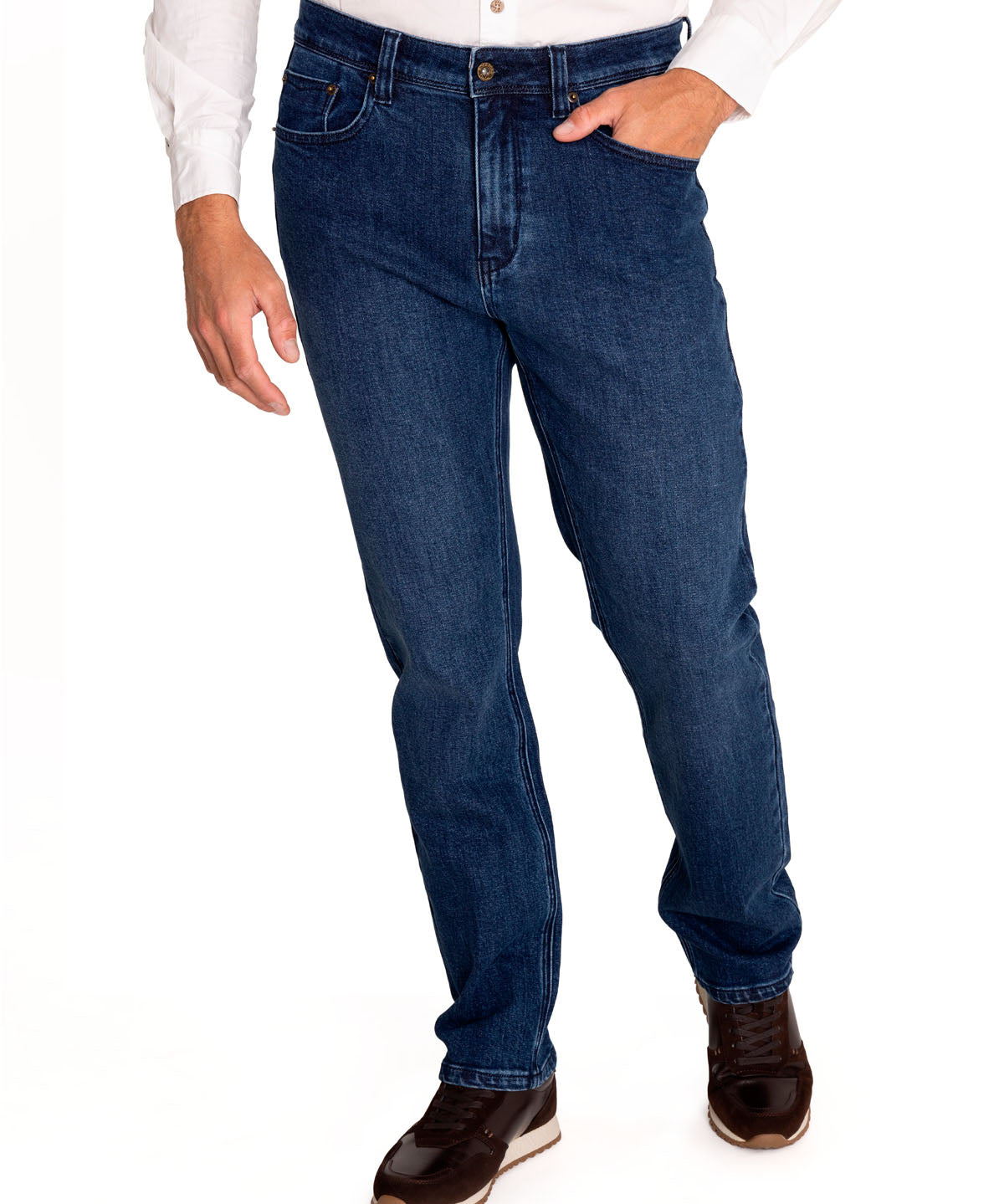 Jeans Algodón Orgánico Hombre Five Marino Rockford