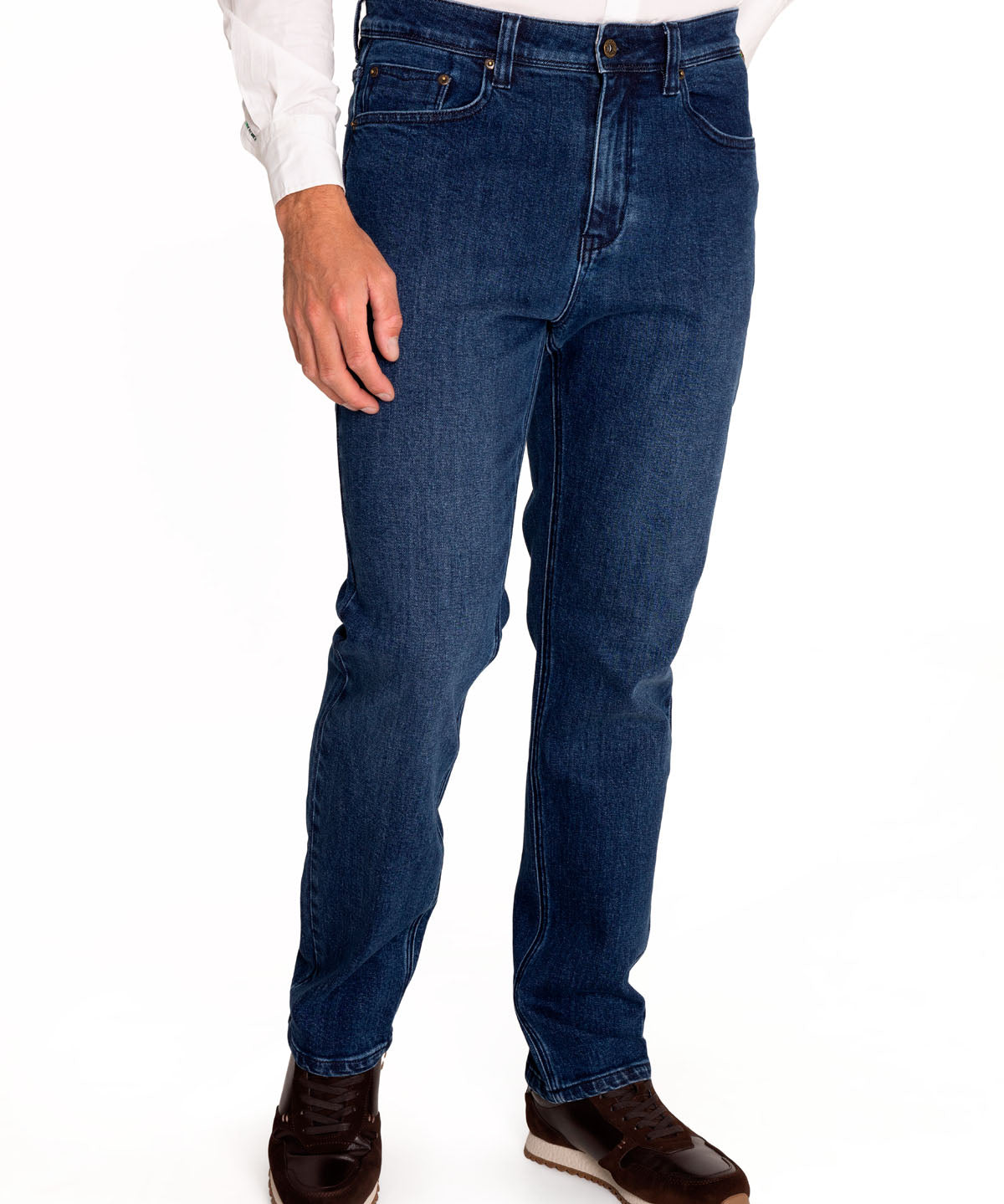 Jeans Algodón Orgánico Hombre Five Marino Rockford