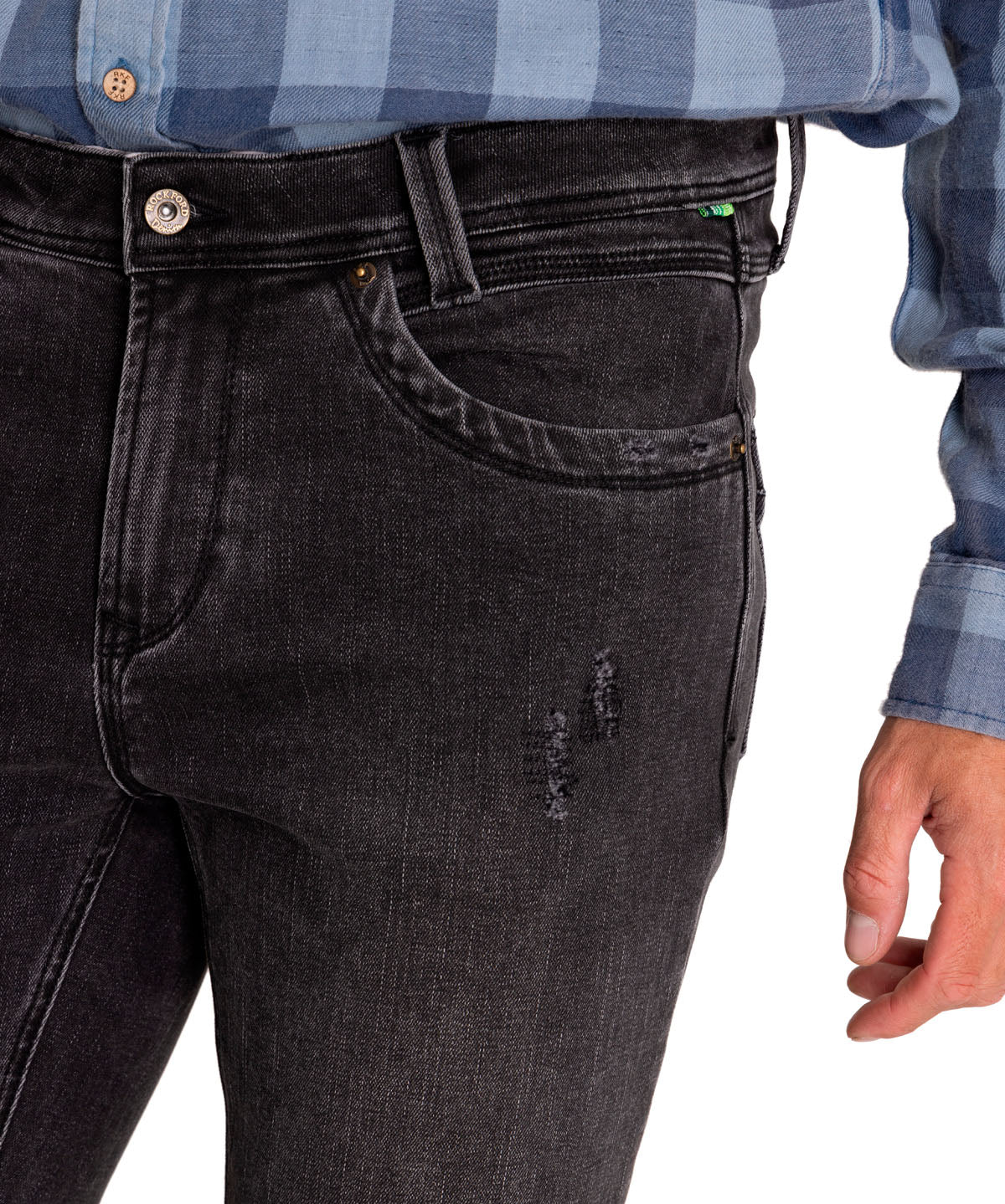Jeans Algodón Orgánico Hombre Jack Gris Oscuro Rockford