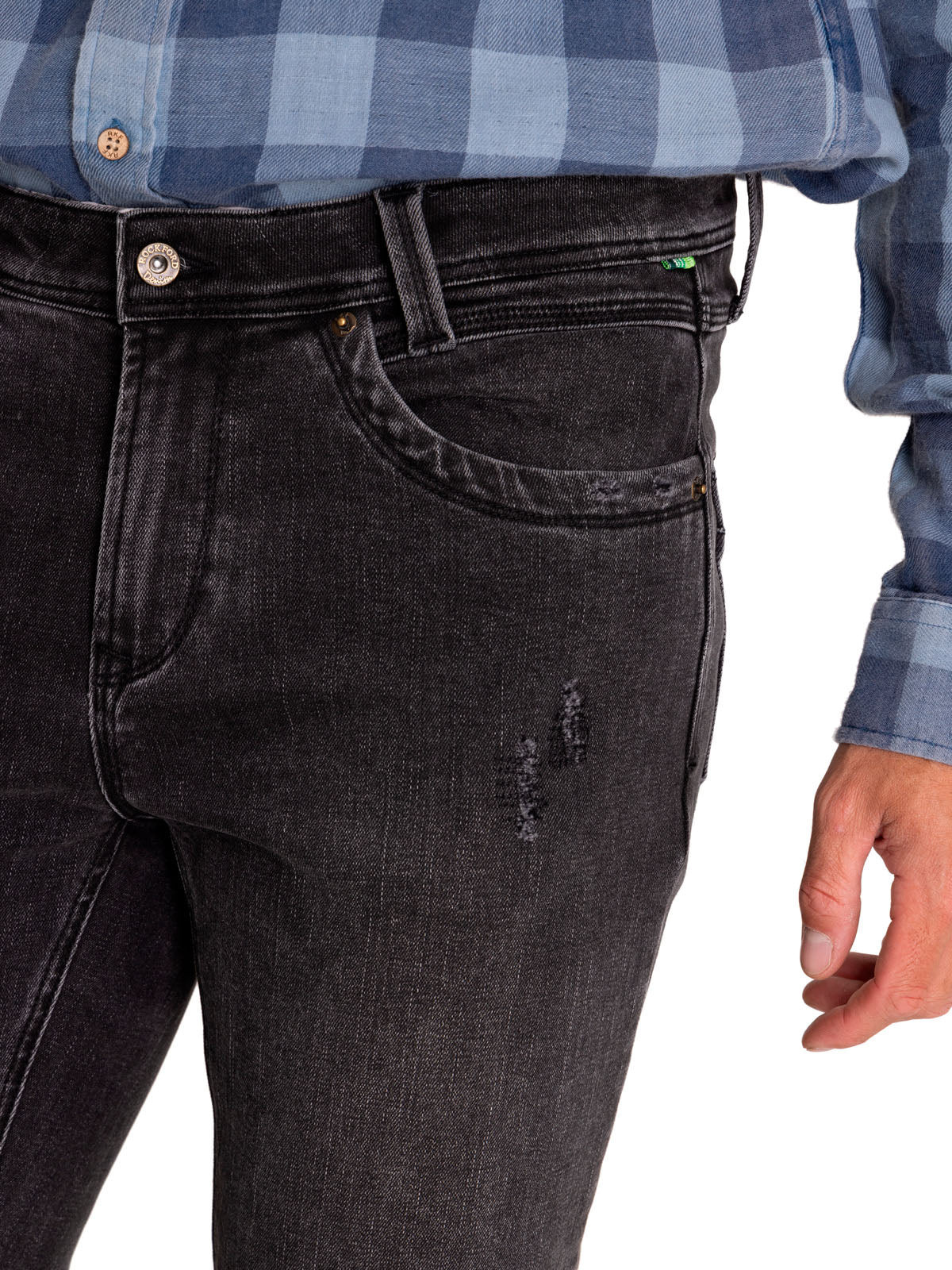 Jeans Algodón Orgánico Hombre Jack Gris Oscuro Rockford