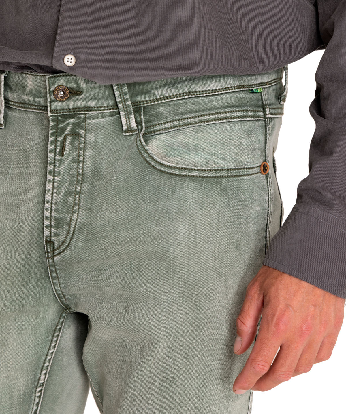 Jeans Natural Flex Hombre Baycolor Verde Rockford