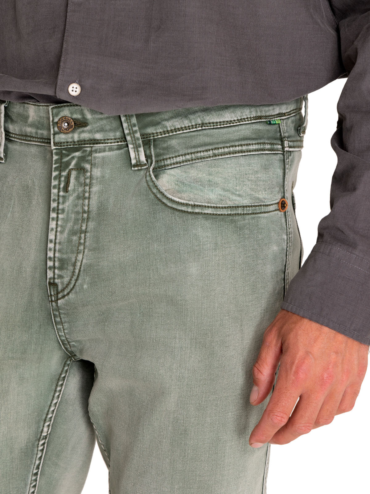 Jeans Natural Flex Hombre Baycolor Verde Rockford